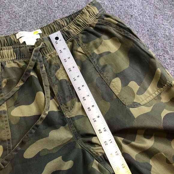 C&C California Pants Womens Large Green Camo Drawstring Lyocell Jogger Cargo - Picture 6 of 10